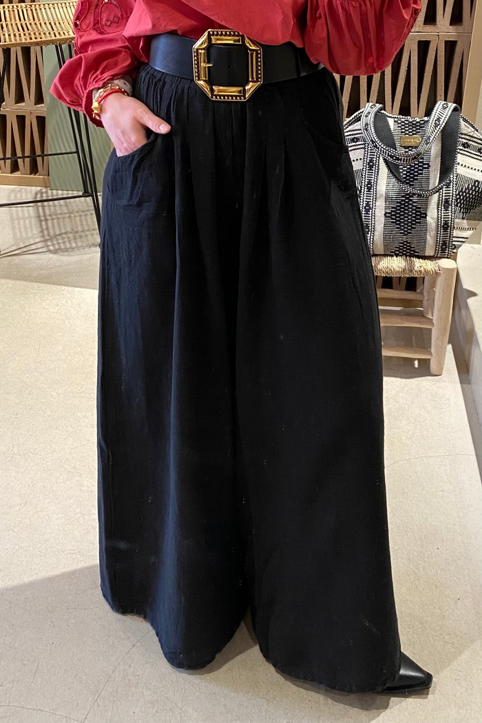 PALAZZO PANTS "MALIA" BLACK