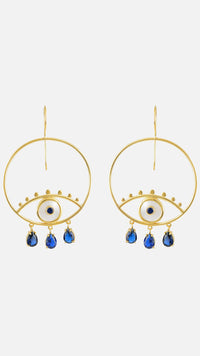 EARRINGS "BOHO EYES" BLUE