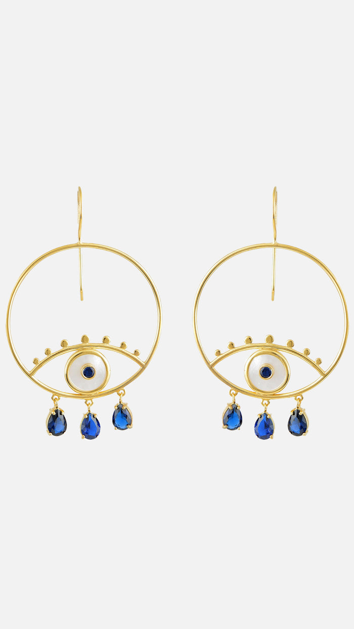 EARRINGS "BOHO EYES" BLUE