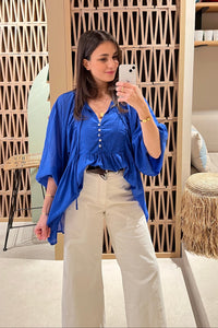 TUNIC BLOUSE "DAPHNE" BLUE