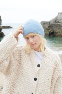 ALPACA WOOL CAP ICE BLUE