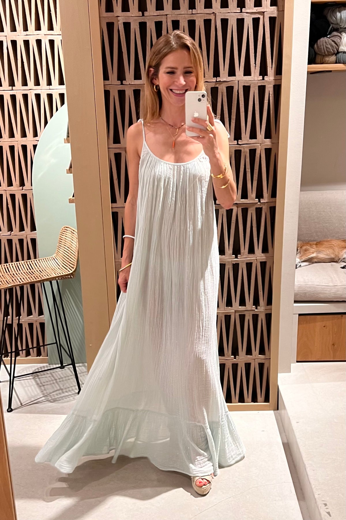 LONG BACKLESS DRESS "ASTARTI" ICE BLUE