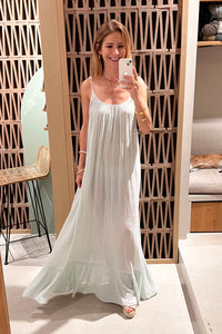 LONG BACKLESS DRESS "ASTARTI" ICE BLUE