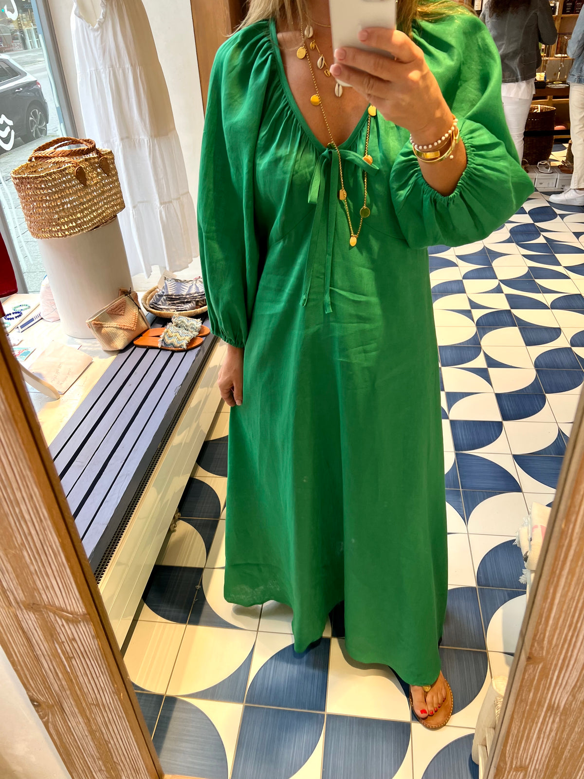 LONG LINEN DRESS "MINIMAL"