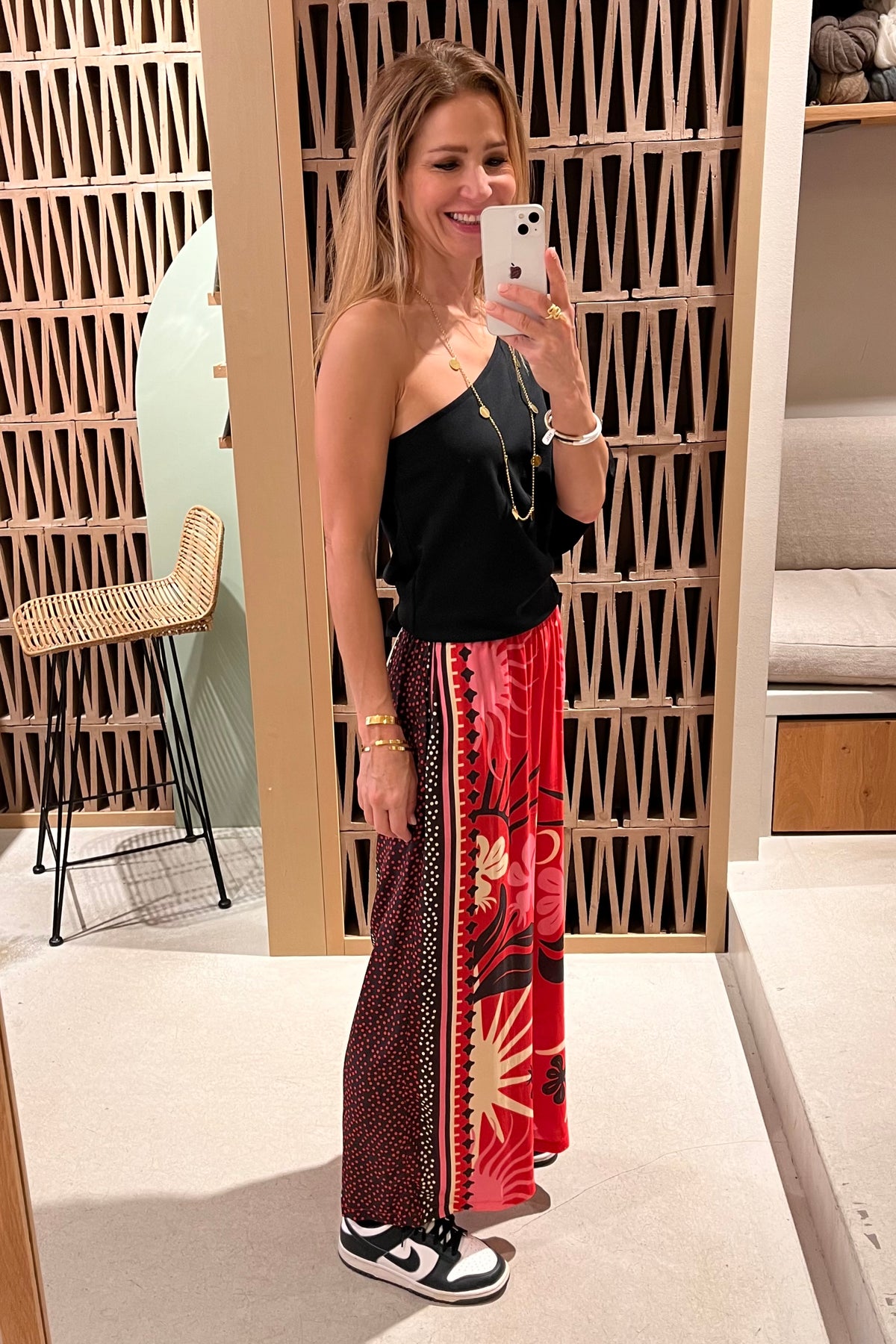 VISCOSE PANTS "PASSIONFLOWER" RED