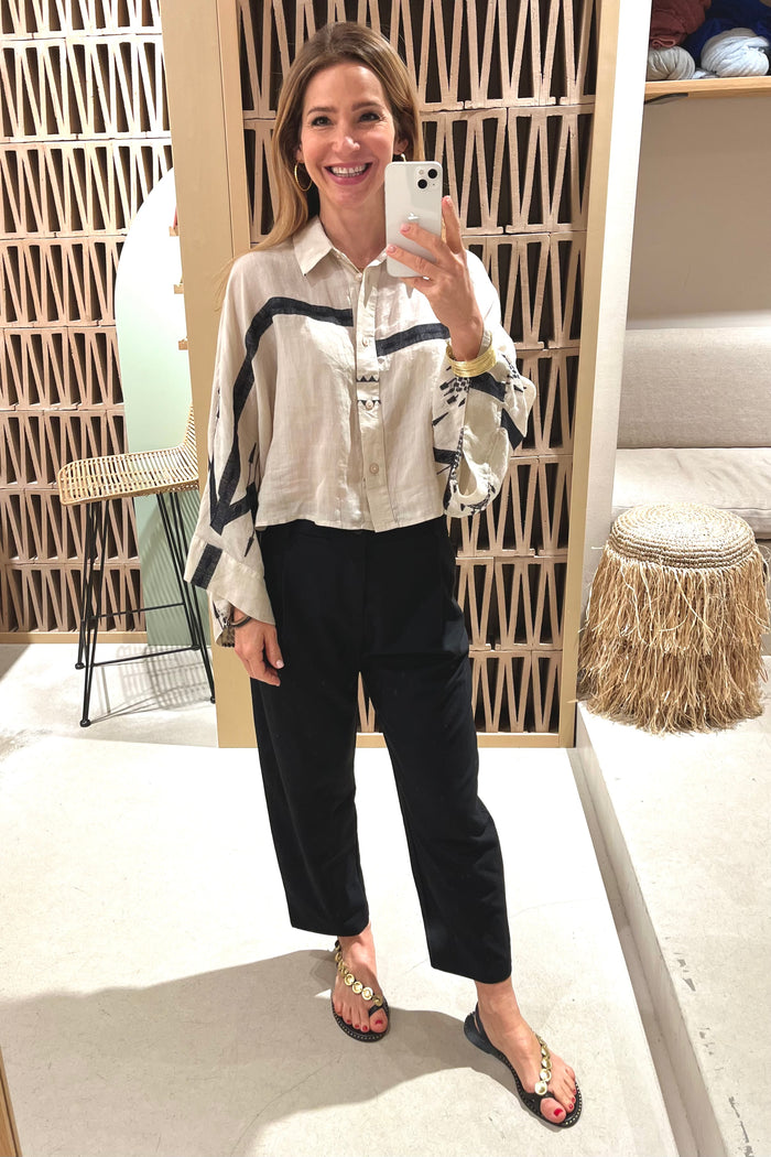 BARREL PANTS "ALEXIA" BLACK