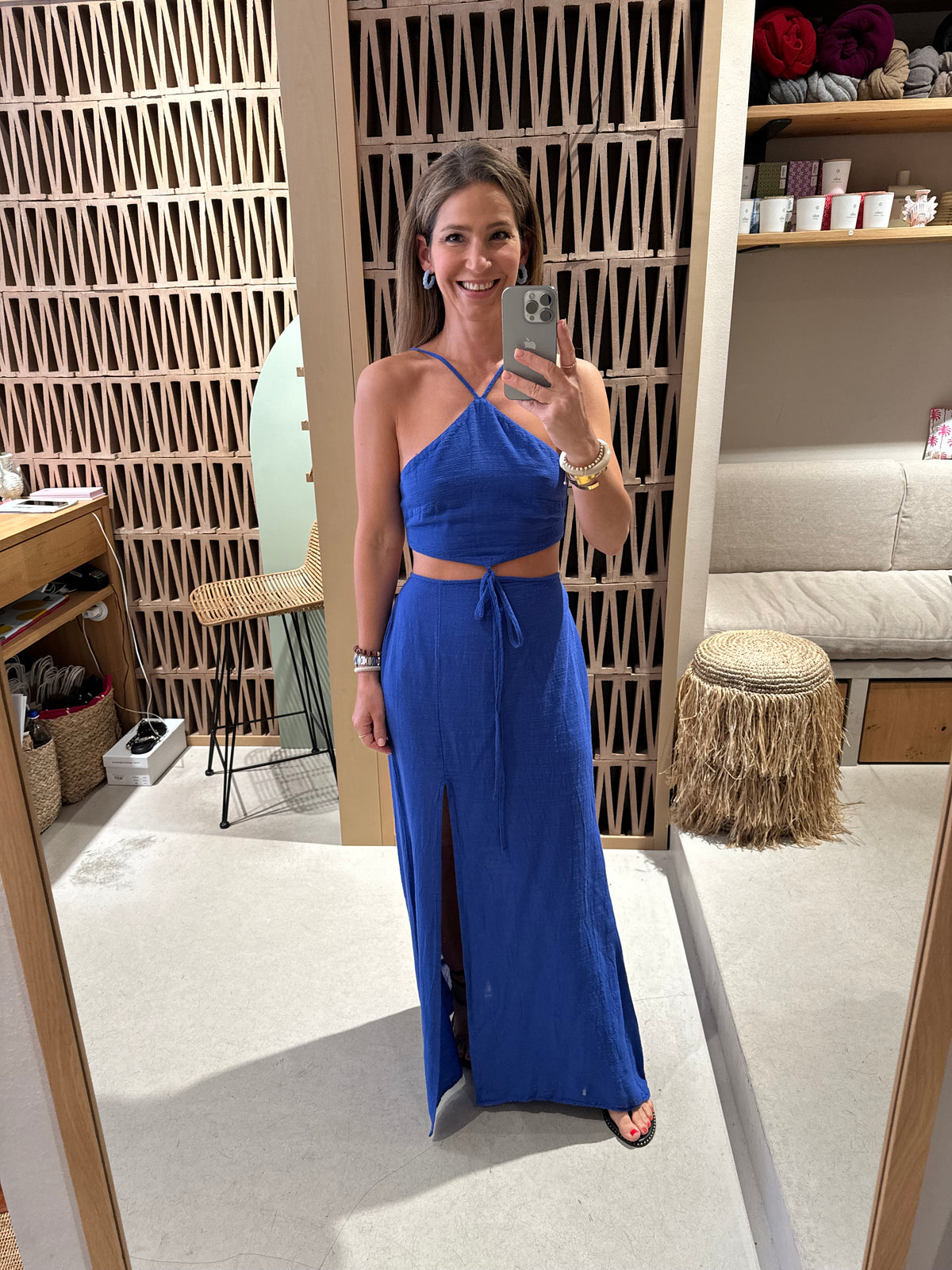 BACKLESS DRESS WITH CUTOUTS "MALIA"