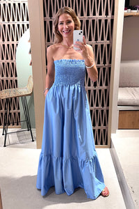 BANDEAU DRESS "ELPIS" LAVENDER BLUE