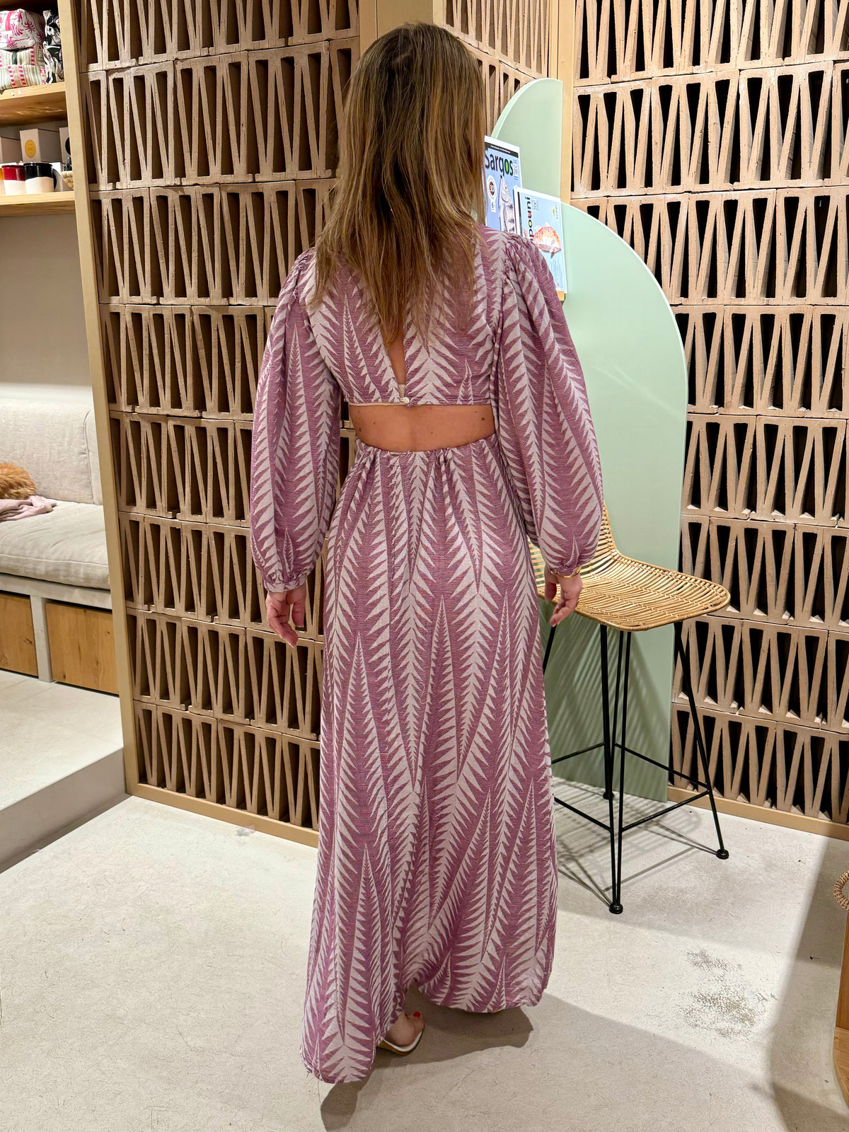 LONG DRESS WITH OPEN BACK "FINIKAS"