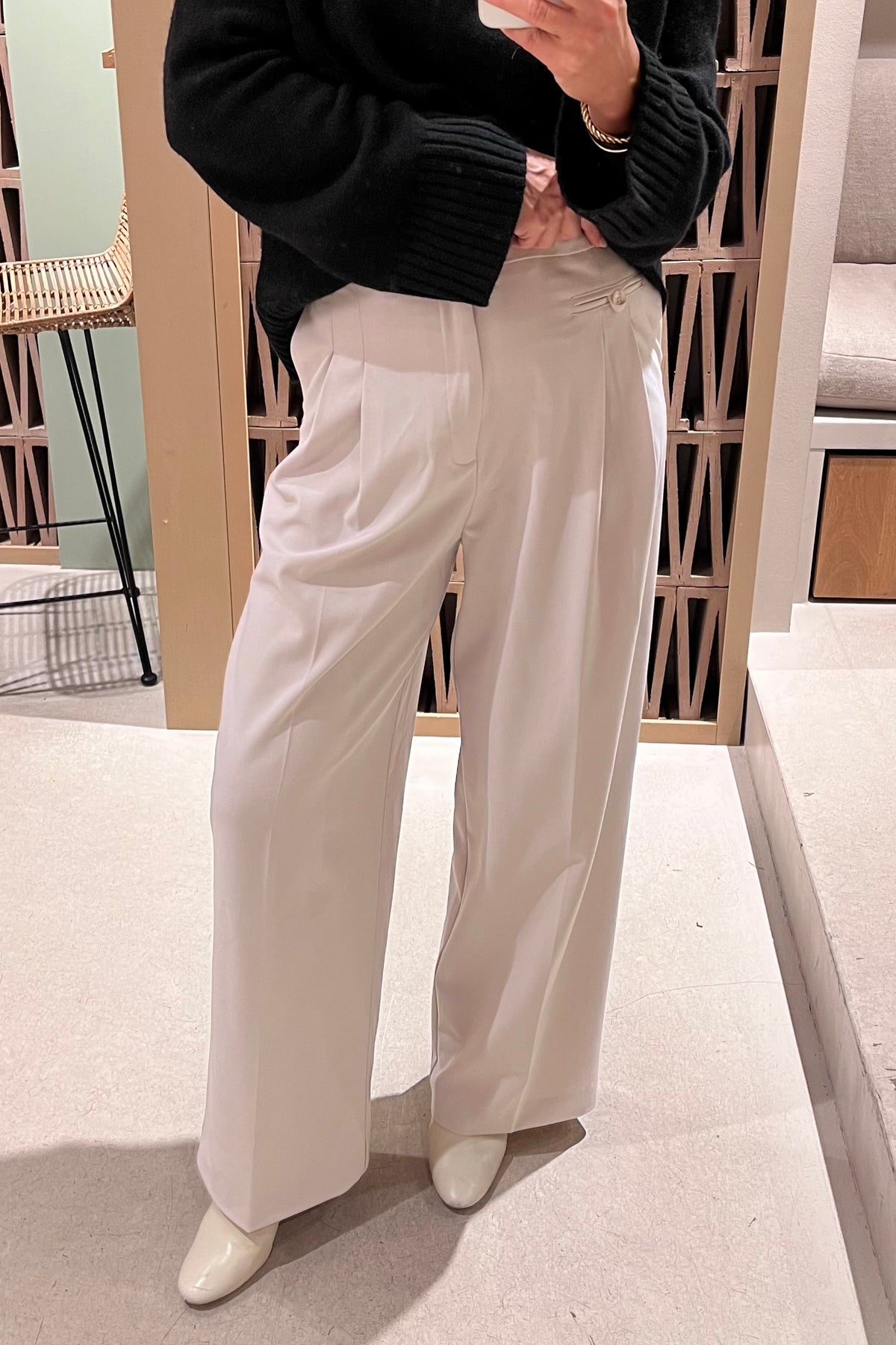 WIDE SUIT PANTS ICE