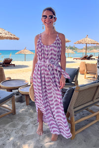 OVERSIZED BEACH DRESS "TINOS" AUBERGINE