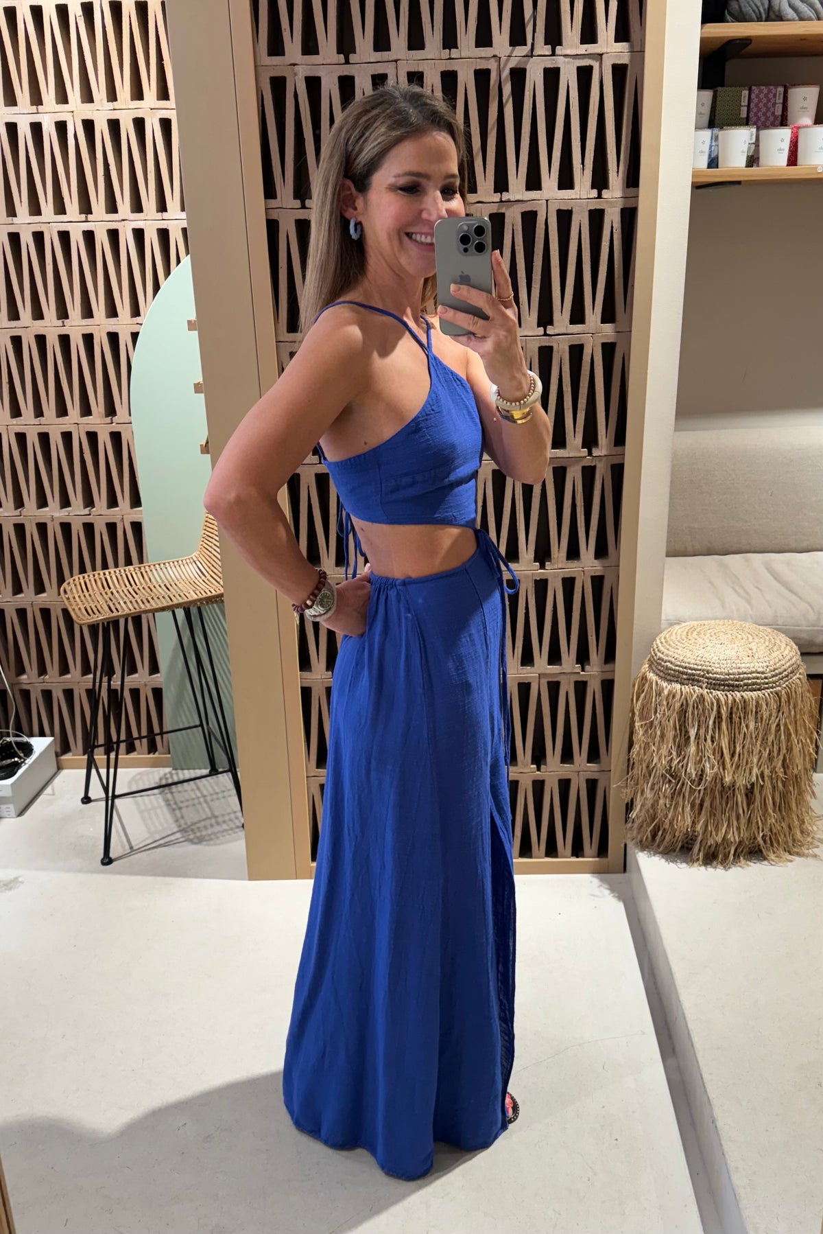 BACKLESS DRESS WITH CUTOUTS "MALIA"