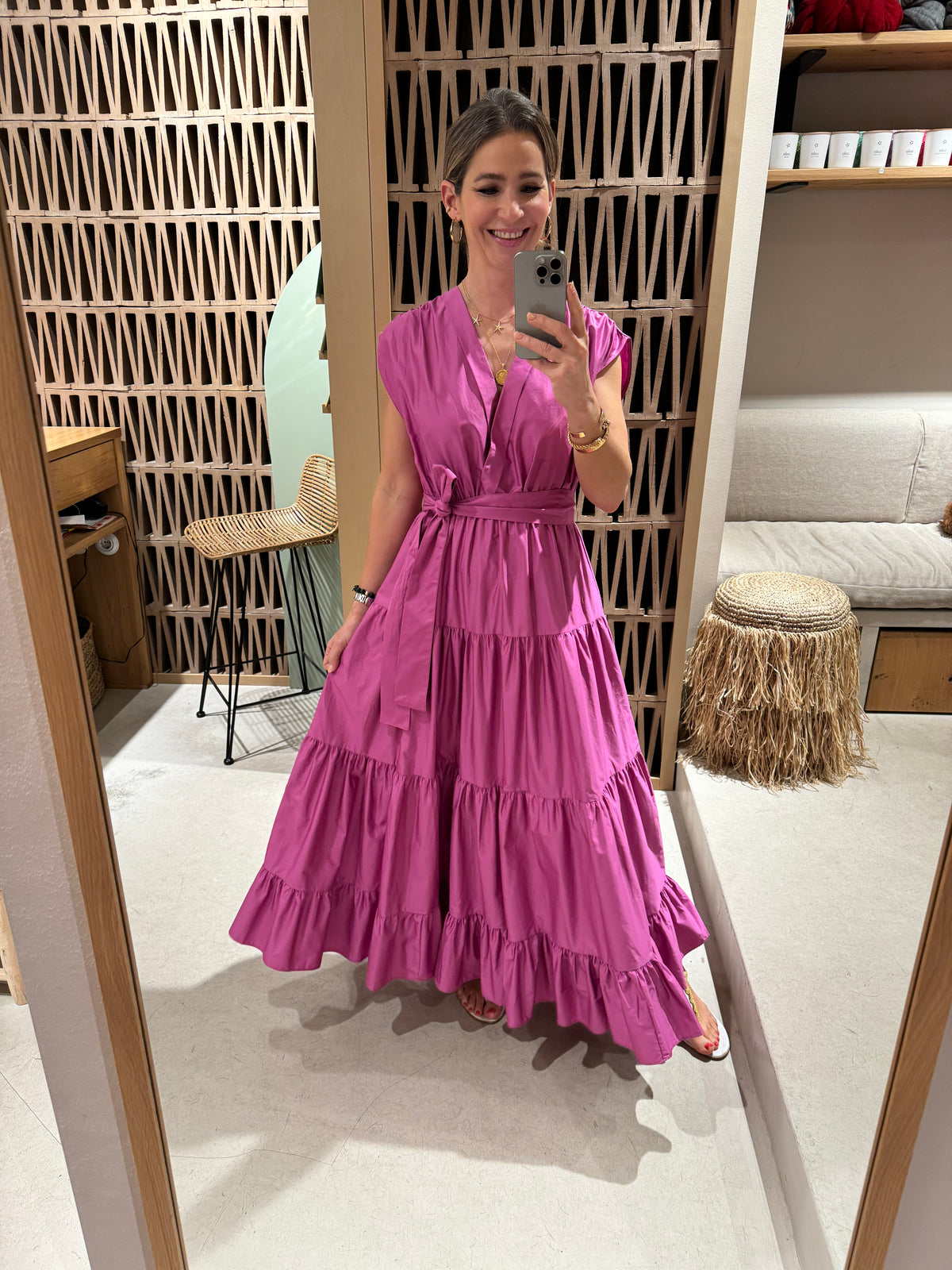 LONG SLEEVELESS DRESS "FAIDRA"