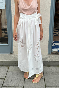 EMBROIDERED MIDI SKIRT "PALM SPRINGS"