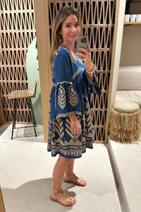 SHORT LINEN DRESS "FEATHER"