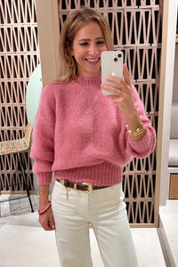 MOHAIR KNIT PULLOVER "SONNY" ASH ROSE