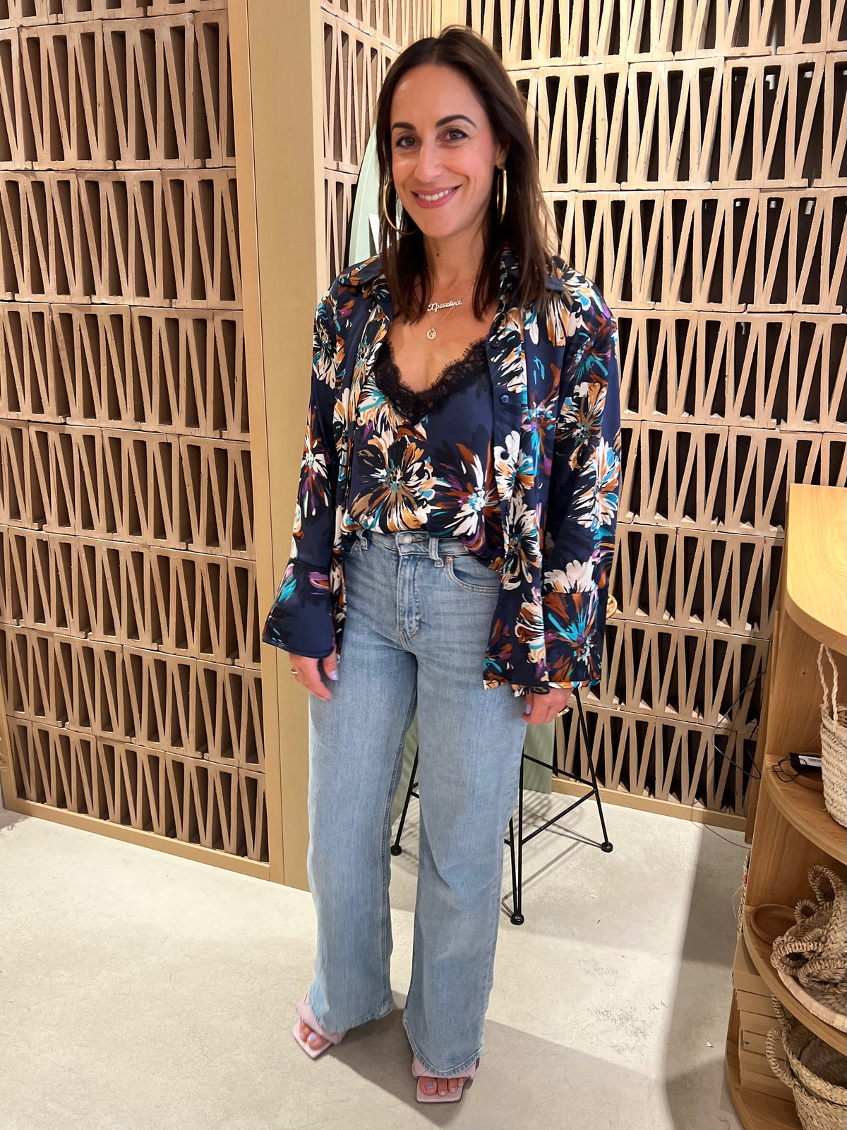 SATIN BLOUSE "DELIA"