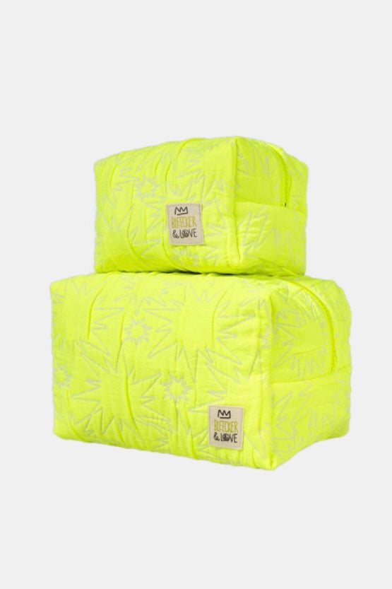 COSMETIC POUCH "BOLT" NEON YELLOW