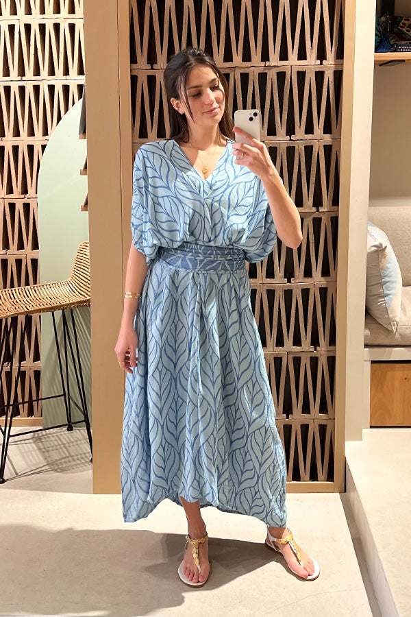 KAFTAN DRESS WITH BELT "ERIKOUSA"