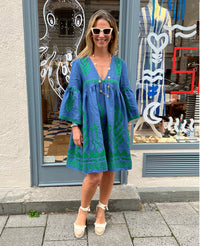 SHORT LINEN DRESS "FEATHER“