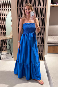 BANDEAU DRESS "ELPIS" BLUE