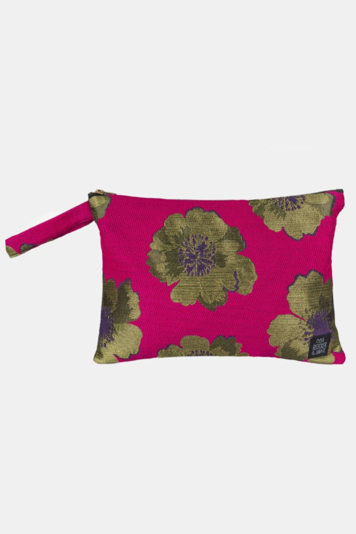 POUCH "CAMILLE" MAGENTA/OLIVE