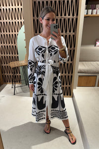 EMBROIDERED MIDI DRESS "ITHACA"