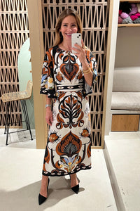 LONG DRESS "ORNAMENTAL" MULTICOLOR