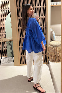 TUNIC BLOUSE "DAPHNE" BLUE