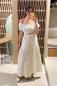 MUSSLINE CROP TOP "PATMOS" NATURAL