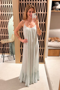 LONG BACKLESS DRESS "ASTARTI" ICE BLUE