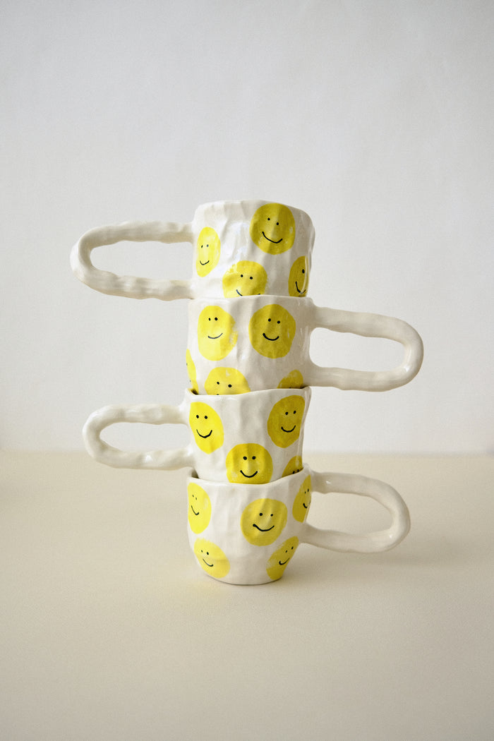 MUG "SMILEY" WHITE/YELLOW