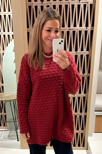 OVERSIZED PULLOVER "SONIA" BURGUNDY