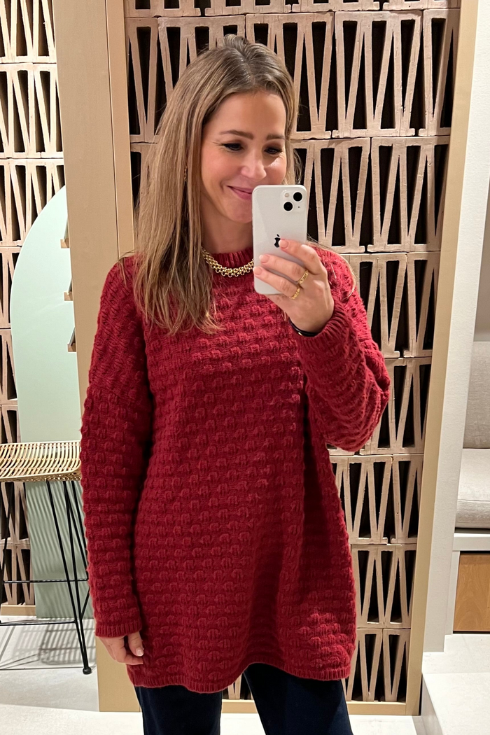 OVERSIZED PULLOVER "SONIA" BURGUNDY