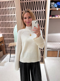 ALPACA PULLOVER WITH WIDE SLEEVES OFFWHITE