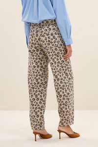 CROPPED LEO BARREL PANTS "CHEETAH"