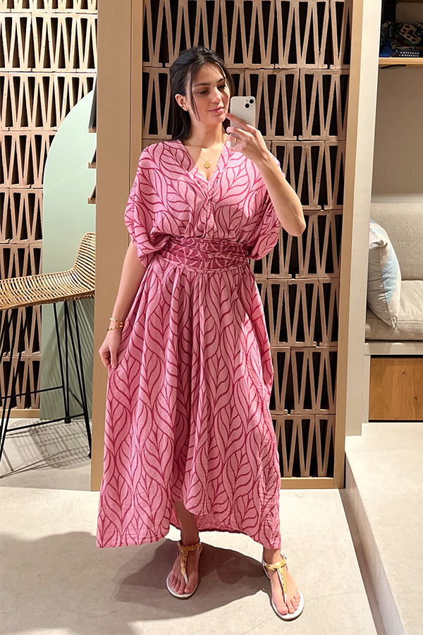 KAFTAN DRESS WITH BELT "ERIKOUSA"