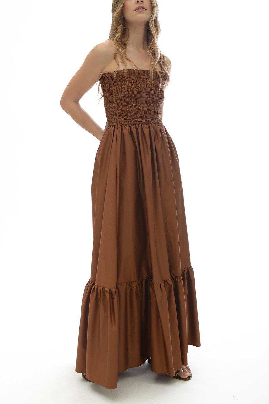 BANDEAU DRESS "ELPIS" CHOCOLATTE