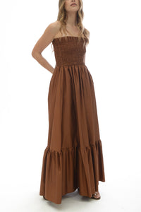 BANDEAU DRESS "ELPIS" CHOCOLATTE