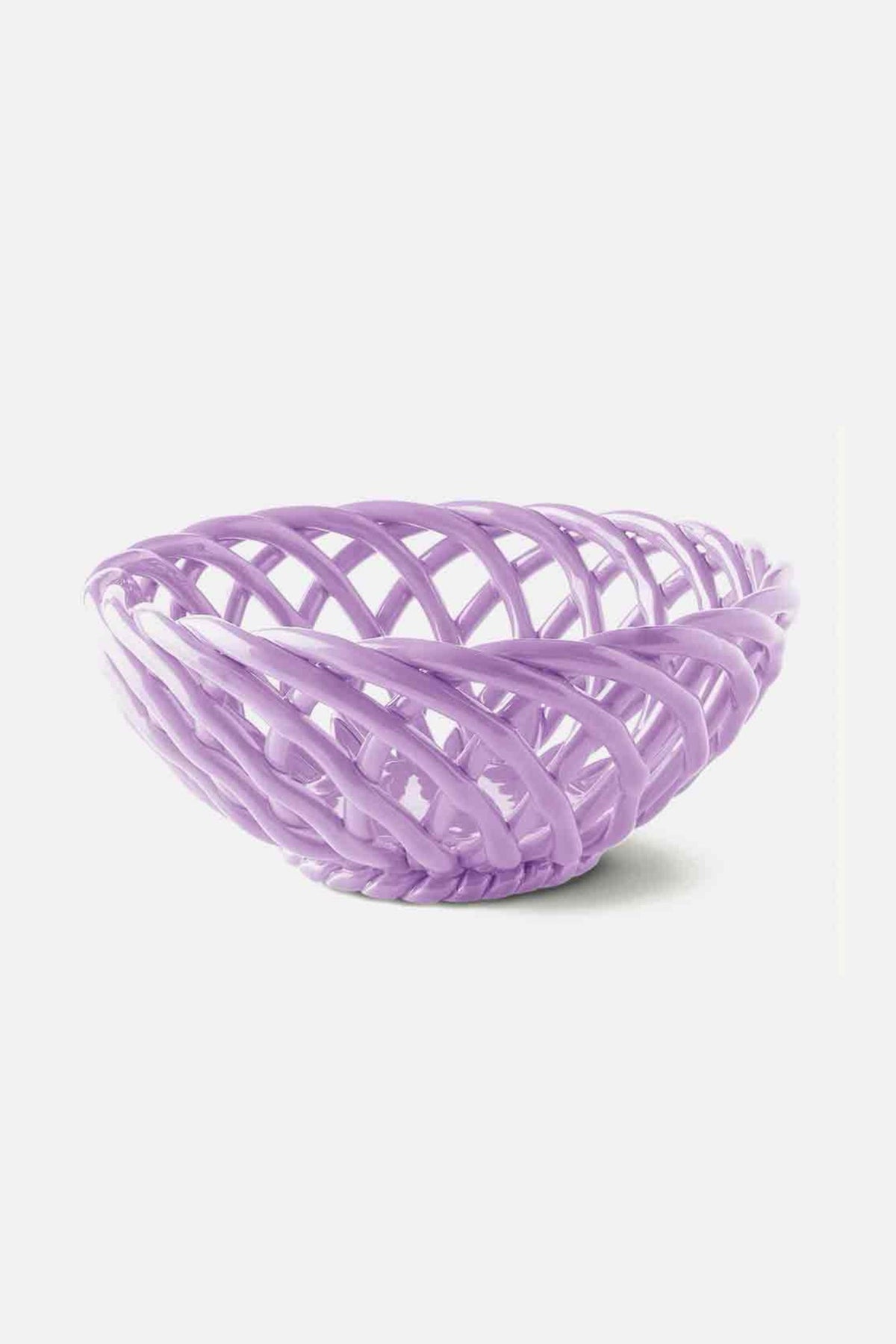 CERAMIC BASKET "SICILIA" LARGE - LILAC