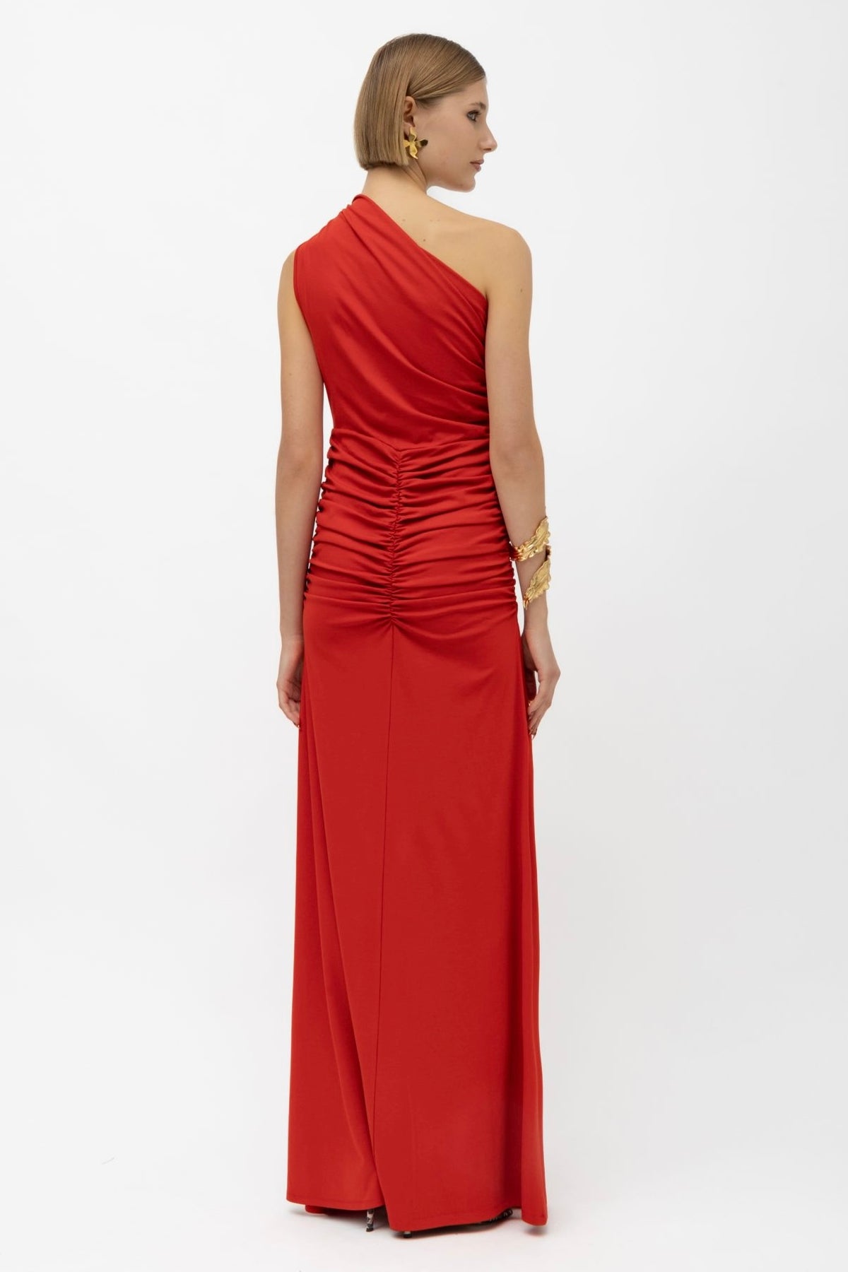 LONG BODYCON DRESS "CHIARA" BRICK RED