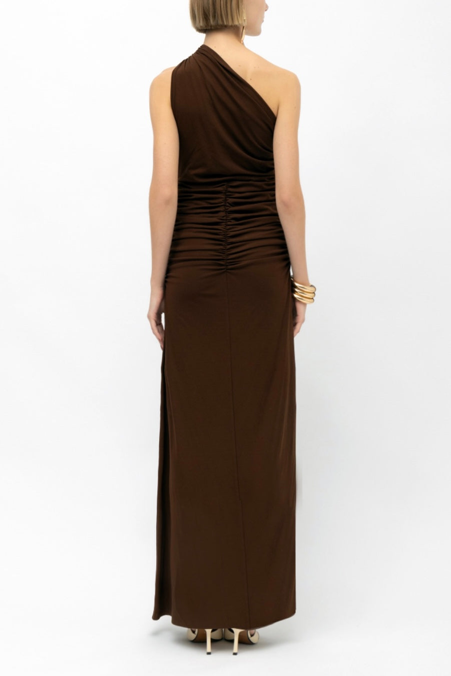 LONG BODYCON DRESS "CHIARA" CHOCOLATE
