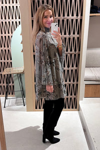 SHORT OVERSIZED DRESS "STELLAR" GREY