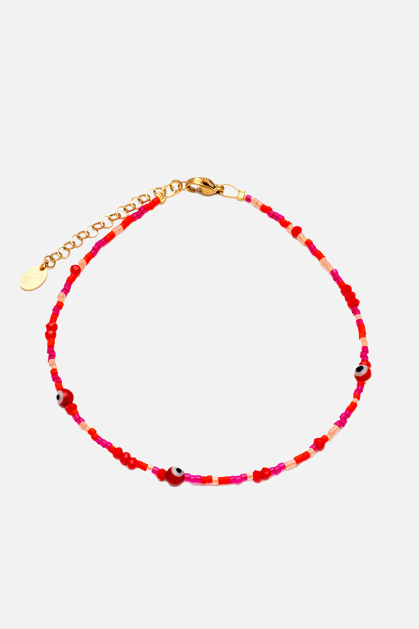 ANKLE BRACELET "SUMMER STRAWBERRY"