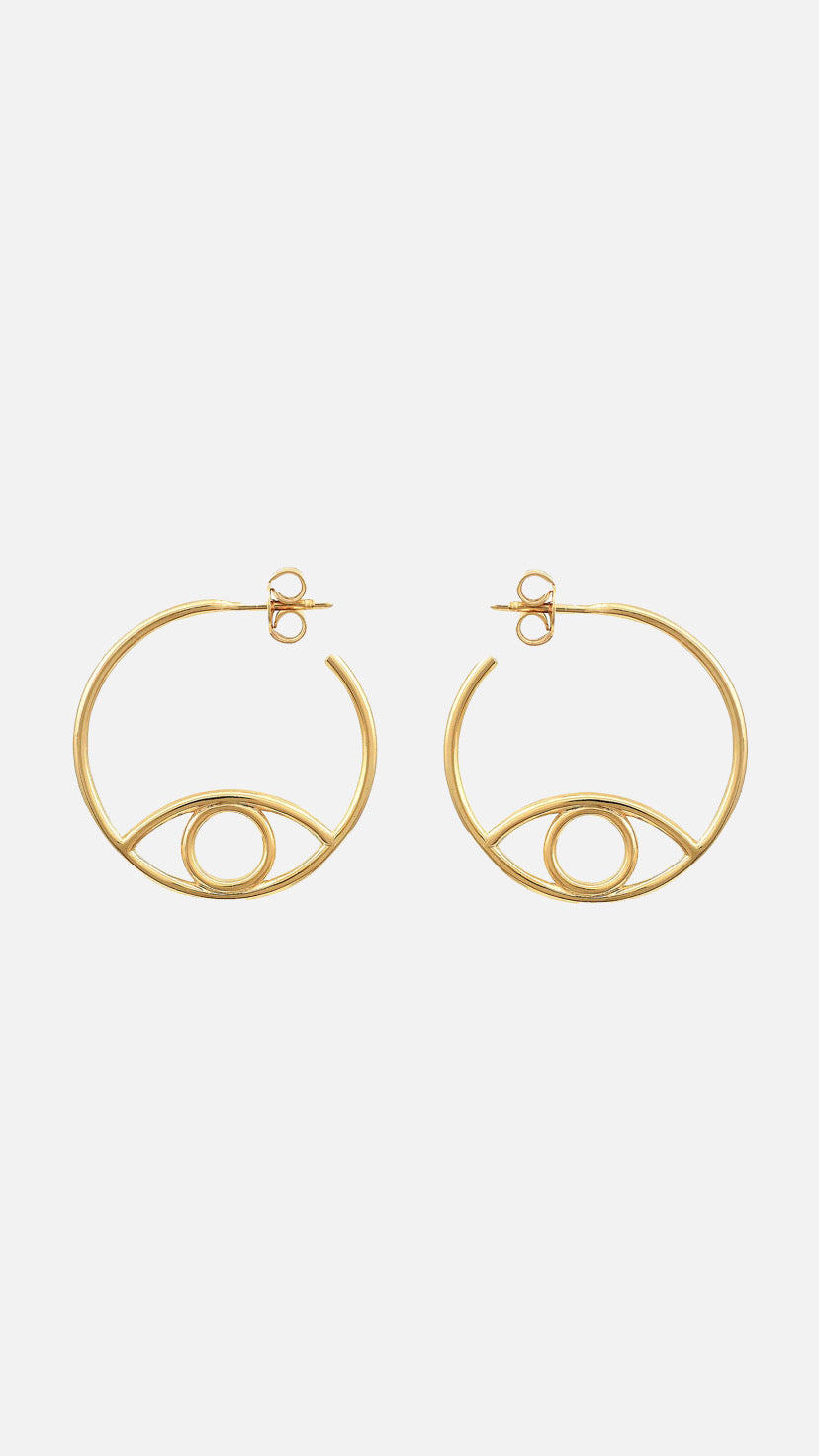 EARRINGS MINI "EYE HOOPS"
