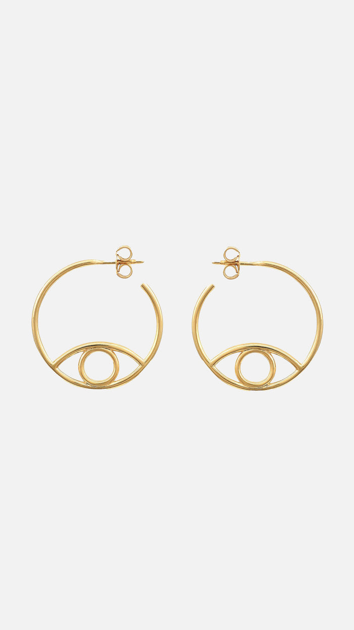 EARRINGS MINI "EYE HOOPS"