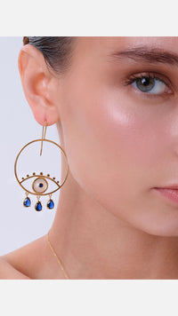EARRINGS "BOHO EYES" BLUE