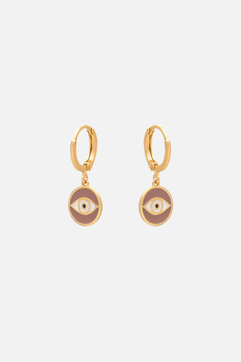 EARRINGS "ENAMEL MATI" LATTE