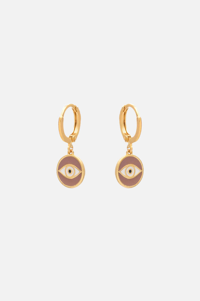 EARRINGS "ENAMEL MATI" LATTE