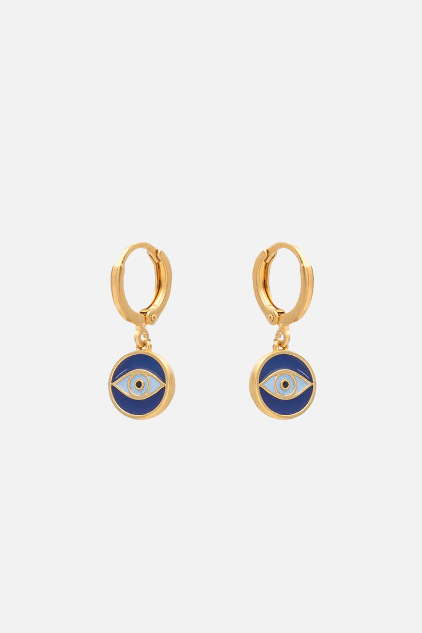 EARRINGS "ENAMEL MATI" BLUE